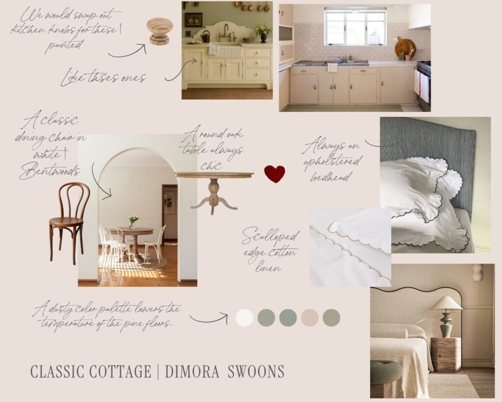 Mood board by Dimora, items they love Cottage chic 